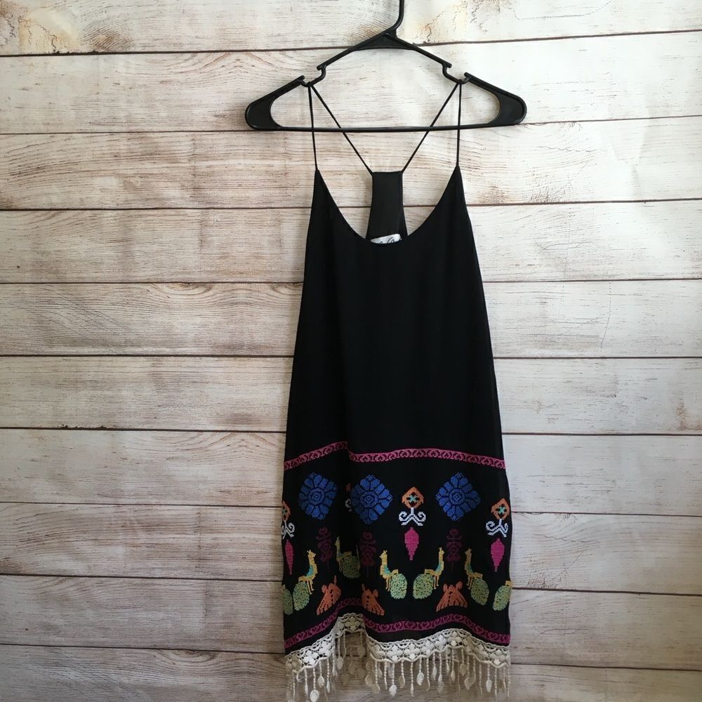 VAVA BY JOY HAN‎ EMBROIDERED DRESS IN BLACK